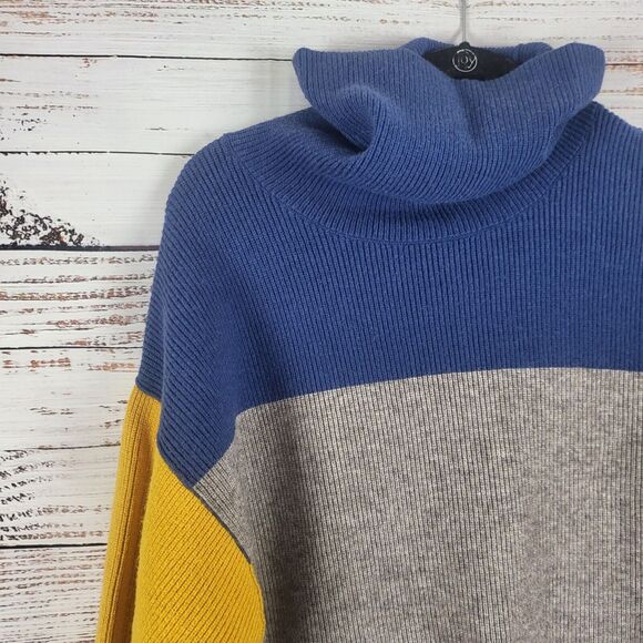 Free People Cowl Neck Color Block Sweater XS Womens Long Sleeve Pullover - Picture 2 of 11